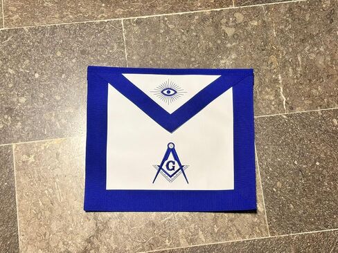 Masonic Regalia Master Mason Blue Lodge Apron Set With Blue Lodge Chain Collar And Gloves (Apron+Chain Collar+Gloves) in Saudi Arabia