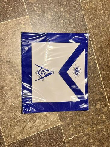 Masonic Regalia Master Mason Blue Lodge Apron Set With Blue Lodge Chain Collar And Gloves (Apron+Chain Collar+Gloves) in Saudi Arabia