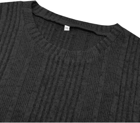 Womens Plus Size Tops Casual Crewneck Shirts Fall/Winter Lightweight Long Sleeve Sweatshirts in Saudi Arabia
