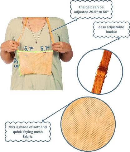Adjustable Mastectomy Recovery Drain Holder Drainage Shower Bag and Shower Lanyard Comfortable Post-Surgery Drainage Support and Secure Drain Management (Peach Fuzz+Black) in Saudi Arabia