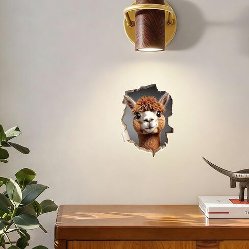 3D Alpaca Wall Decal 2-Pack, Cute Llama Design Waterproof Removable Vinyl Sticker for Wall, Car, Laptop & Bedroom Decor LB-0073 in Saudi Arabia
