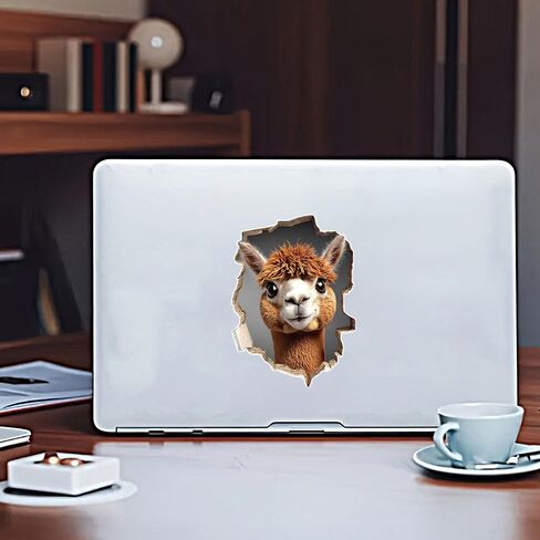 3D Alpaca Wall Decal 2-Pack, Cute Llama Design Waterproof Removable Vinyl Sticker for Wall, Car, Laptop & Bedroom Decor LB-0073 in Saudi Arabia