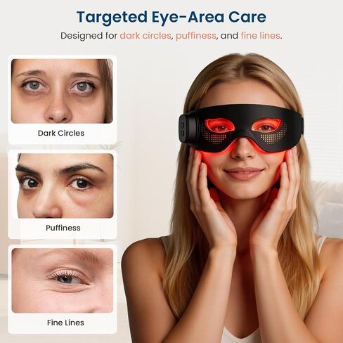Red Light Therapy for Eyes, LED Light Therapy Eye Mask, 650nm Red Light & 850nm Infrared Red Light Therapy Device in Saudi Arabia