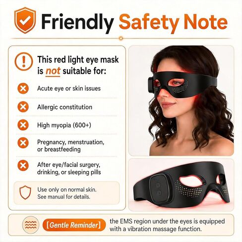 Red Light Therapy for Eyes, LED Light Therapy Eye Mask, 650nm Red Light & 850nm Infrared Red Light Therapy Device in Saudi Arabia
