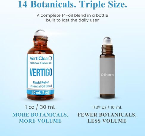 VertiClear Relief Roller (1 oz) | Essential Oils for Inner Balance & Motion Comfort | Supports Dizziness, Lightheaded Feelings & Nausea Sensations | Travel Roll-On | 1 oz (30 mL) in Saudi Arabia