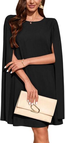 oten Women's Chiffon Cape Sleeve 2026 Cocktail Formal Wedding Guest Party Short Dresses in Saudi Arabia