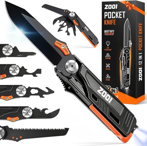 ZOOI Stocking Stuffers for Adults Men, LED Flashlight Gloves, Christmas Gifts for Men Who Have Everything, Mens Gifts for Dad, Husband, Him, Cool Gadgets for Men, Tools for Men Camping Accessories in Kuwait