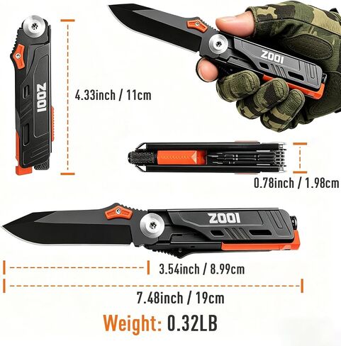 ZOOI Stocking Stuffers for Adults Men, LED Flashlight Gloves, Christmas Gifts for Men Who Have Everything, Mens Gifts for Dad, Husband, Him, Cool Gadgets for Men, Tools for Men Camping Accessories in Kuwait
