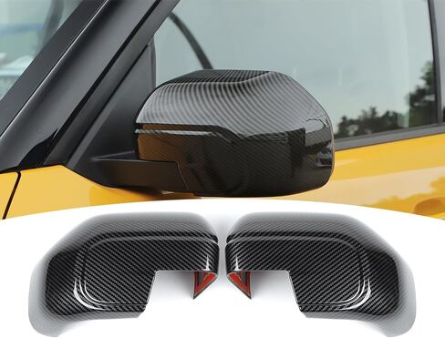 for Bronco Sport Side Mirror Cover Trim Carbon Fiber Compatible with Ford Bronco Sport 2021 2022 2023 Carbon Fiber Exterior Accessories 2pcs (for Mirror Without Light & Only for Sport) in Kuwait