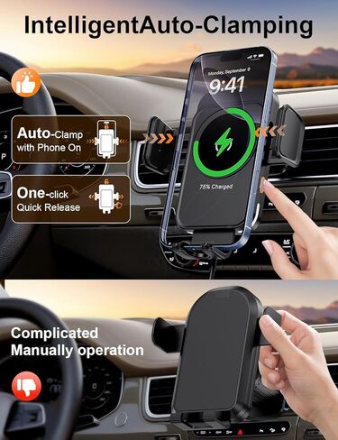 Bike Phone Holder, Motorcycle Phone Mount, [Camera Friendly] [Quick Install] [Double Locked]Clip for Scooter, 360° Rotate Cell Phone Clamp for iPhone 16 15 Pro Max/14/13, Galaxy and More 4.7-7" Phone in Kuwait