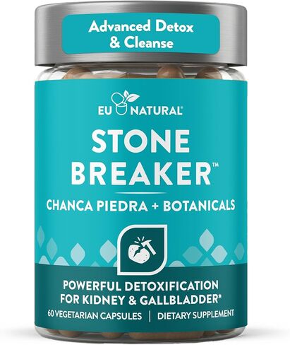 Chanca Piedra Stone Breaker – Natural Dissolver, Kidney Cleanse & Gallbladder Supplement – Detoxify Urinary Tract, Flush Impurities, Clear System – 60 Vegan Soft Capsules in Kuwait