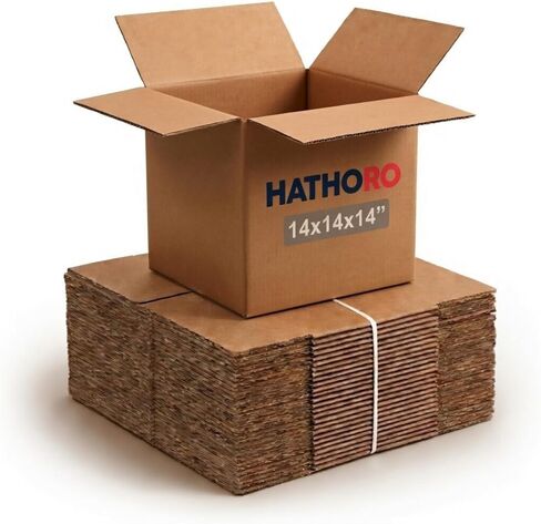 Small Shipping Boxes, 12 x 12 x 12 inches, 25-Pack | Kraft Corrugated Cardboard Box for Packing, Moving and Storage, Multi Purpose in Kuwait