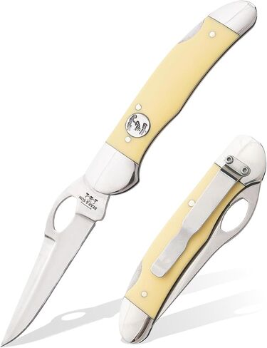Bear and Son - Manual - 23/8 - Clip Point - 1095 Carbon Steel - Yellow Delrin - Lockback - C3150L in Kuwait