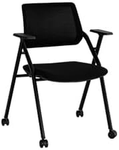 Okeysen 6 Pack Stackable Conference Room Chairs, Folding Office Chairs with Removable Wheels & Mesh Back, Foldable Chair for Training & Meeting Room, Classroom, Guest, Reception, Event. in Kuwait