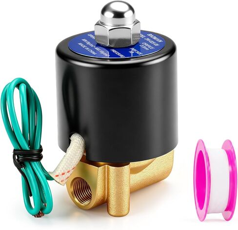 Baomain 1/8 Inch Brass Electric Solenoid Valve for Air Water Valve N/C (Normally Closed) AC 110V 2W-025-06 in Saudi Arabia