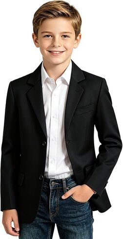 Boys Blazer Suit Jacket Formal Slim Fit Kids Sport Coat in Kuwait