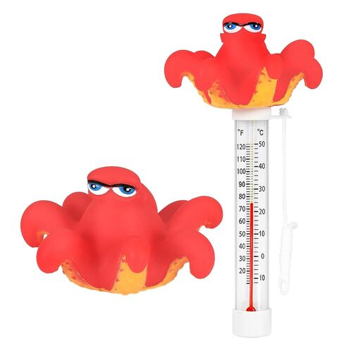 XY-WQ Floating Pool Thermometer, Large Size Easy Read for Water Temperature with String - Swimming Pools, Spas, Hot Tubs, Ponds (Octopus) in Kuwait