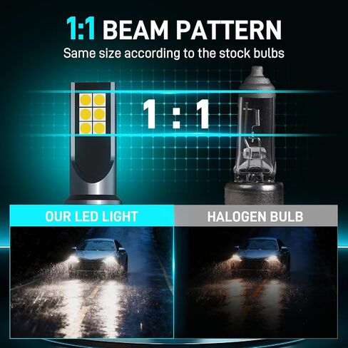 Tacoma LED Fog Lights Compatible with 2012-2023 Toyota Tacoma Fog Light Bulbs Kit, 6500K Cool White, Pack of 2 in Kuwait