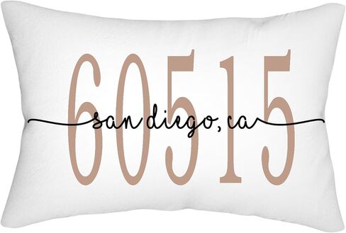 Personalized Address Pillow Custom Zip Code City Lumbar Throw Pillow for Entryway Bench Housewarming Realtor House Closing New Home Gift in Kuwait