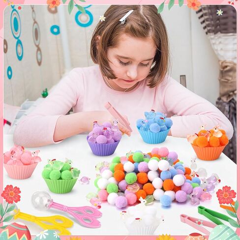 195 Pcs Halloween Sensory Bin Filler Sensory Bin Items Fine Motor Toys Counting Sorting 120 Pom Pom 44 Halloween Skulls 4 Sorting Cups 4 Tweezers 2 Scissors Clips for Preschool Early Education in Saudi Arabia