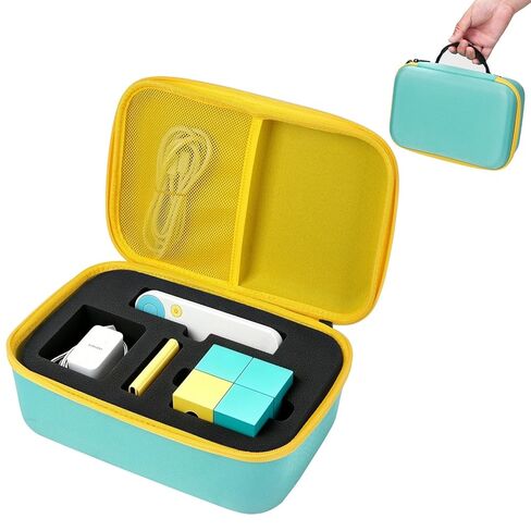 youknow storing storage case متوافق مع نظام ألعاب Nex Playground ، ويحمل علبة الرغوة المخصصة وحدة تحكم لعبة نشطة و HDMI و Power Cord و Remote و Camera Privacy Cover (Teal) in Kuwait
