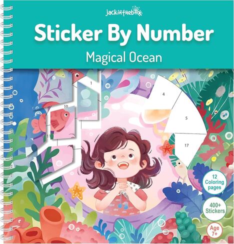 jackinthebox Sticker/Paint by Number babyanimal book craft for kids Ages 8+ in Kuwait