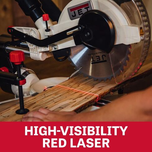 JET JMS-10X, 10-Inch Sliding Dual-Bevel Compound Miter Saw (707210) and Universal Benchtop Machine Table (728100) in Saudi Arabia