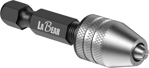 LABEAR - Drill Chuck Keyless Mini Adapter ¼ Inch Hex Shank | 0.3-3.2mm Capacity for Micro Drill Bits For Cordless Screwdrivers, Drills, and Power DIY Tools in Kuwait