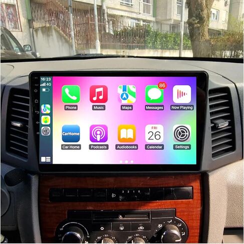 Android 13 Double Din Car Stereo for 2004-2007 Jeep Grand Cherokee 10 Inch HD Touch Screen Car Audio Multimedia Receiver with CarPlay Android Auto GPS Radio Navigation Bluetooth Camera(2G+32G) in Saudi Arabia