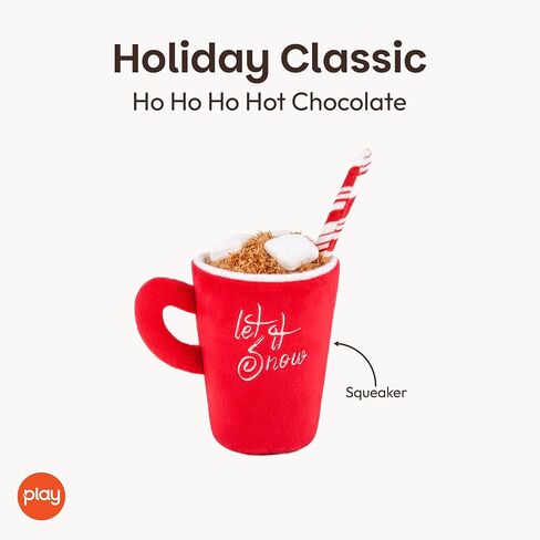 P.L.A.Y. Cute Plush Dog Toy - Holiday Classic Theme Durable Squeaker Chew Toy, Great for Puppies & All Dog Breeds - Machine Washable (Gingerbread Man) in Kuwait