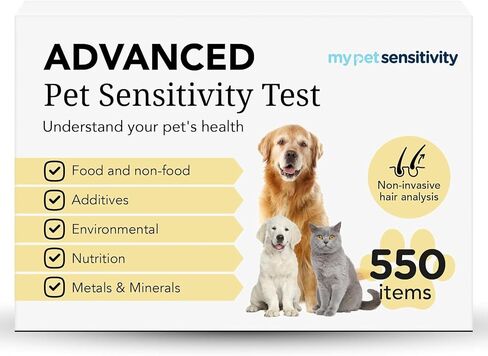 Advanced Allergen Test - at-Home Pet Allergy Test | 550 Items | Quick Results | Non-Invasive Hair Collection | Food, Environment, Nutrient & Mineral Analysis | All Breeds & Ages in Saudi Arabia
