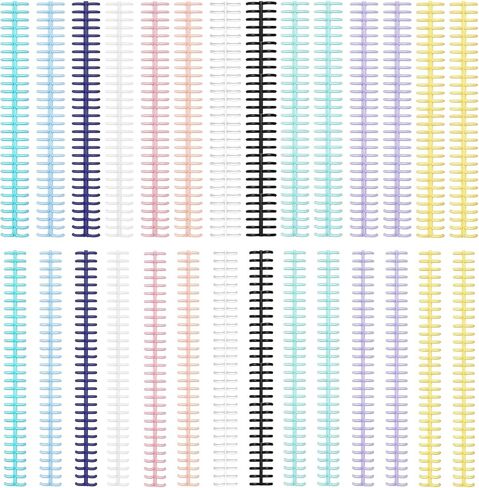 16 PCS Comb Binding Spines, Plastic Spiral Binding Coils, 30 Rings Click Binding Spines for Student Teacher Business Document File Notebook File Making (Colorful) in Kuwait