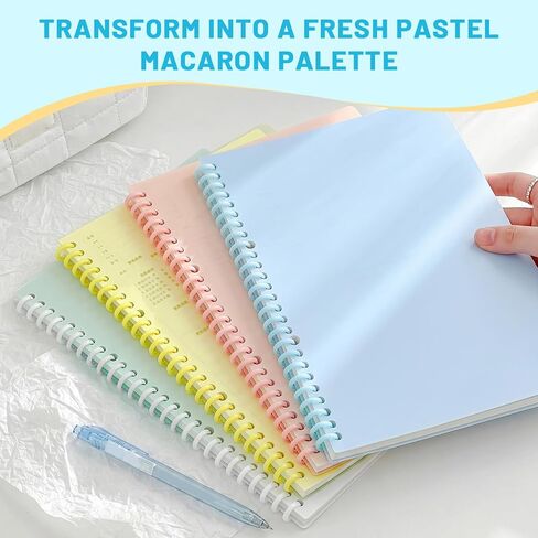 16 PCS Comb Binding Spines, Plastic Spiral Binding Coils, 30 Rings Click Binding Spines for Student Teacher Business Document File Notebook File Making (Colorful) in Kuwait