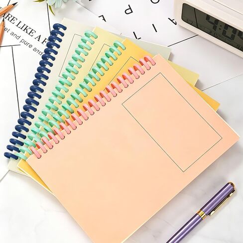 16 PCS Comb Binding Spines, Plastic Spiral Binding Coils, 30 Rings Click Binding Spines for Student Teacher Business Document File Notebook File Making (Colorful) in Kuwait