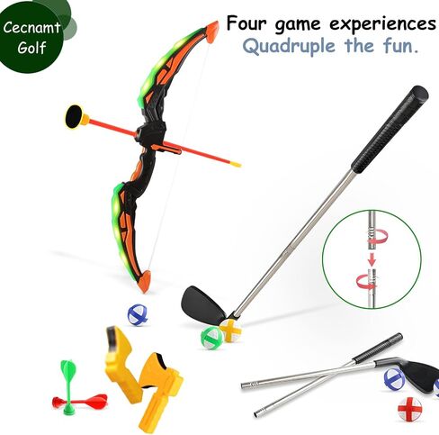 Golf Chipping Game, Battle Golf with Golf Club & Hitting Mat, Chip Sticky Practice Golf Game Set for Adults Kids Indoor Outdoor Backyard in Kuwait