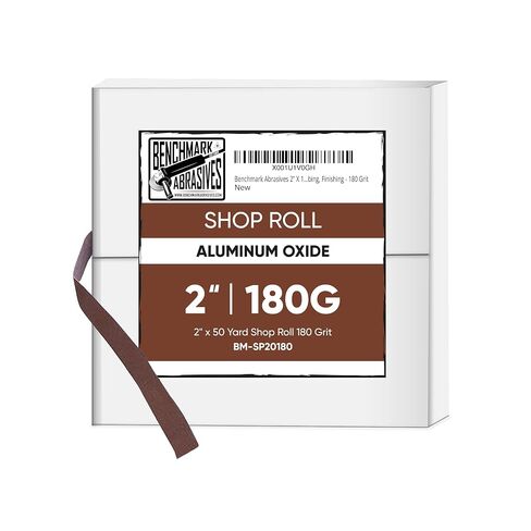 Benchmark Abrasives 2" X 150’ Shop Roll Emery Cloth Sandpaper Roll, Aluminum Oxide Sand Paper for Wood Furniture, Metal Polishing, Sanding, Automotive, Plumbing, Finishing - 80 Grit in Kuwait