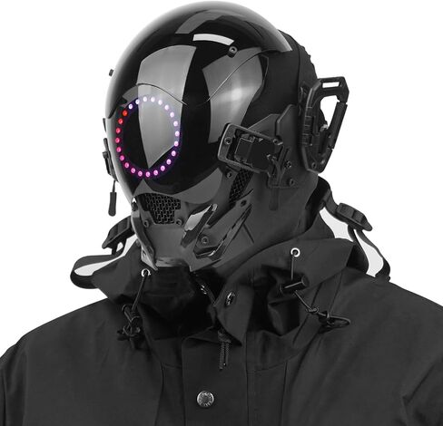 قناع فاسق للرجال، خوذة Techwear متعددة الألوان، ملحقات مهرجان موسيقى الهالوين in Kuwait