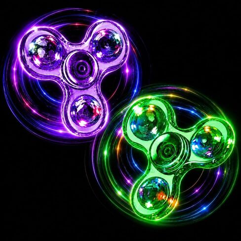 FIGROL 5 Pack Fidget Spinners｜LED Light Up Fidget Spinners for Children｜Party Favors｜Goodie Bag Stuffers Classroom Prizes in Kuwait