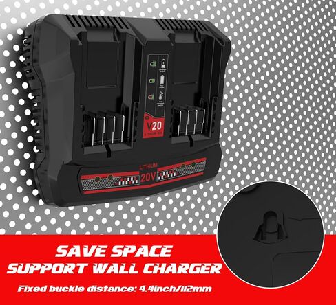 AYTXTG CMCB104 Replacement for Craftsman 20V Battery Charger,Compatible with Craftsman 20V Max V20 Lithium Battery CMCB202 CMCB204 CMCB201 CMCB206 CMCB209 in Kuwait