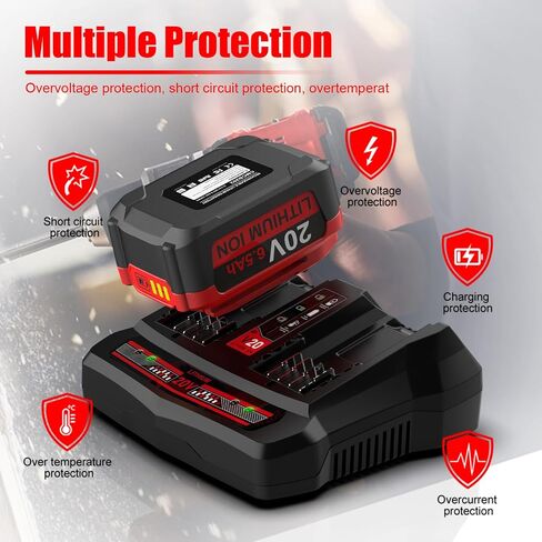 AYTXTG CMCB104 Replacement for Craftsman 20V Battery Charger,Compatible with Craftsman 20V Max V20 Lithium Battery CMCB202 CMCB204 CMCB201 CMCB206 CMCB209 in Kuwait
