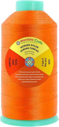 Mandala Crafts Bonded Nylon Thread 12 Neutral Colors Heavy Duty Sewing Threads - 1440 YDs Size 138 420D T135 Tex 135 Thread for Leather, Jeans, Weaving, Outdoor, Marine, Upholstery in Kuwait