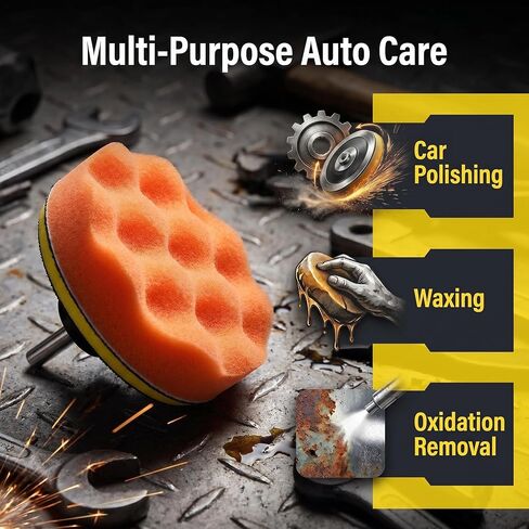 4 Inch Buffing Polishing Pads, 10 Pcs Drill Polishing Kit | Compound Buffing Sponge Pads for Car Polishing, Waxing, Sealing Glaze, Polishing and Waxing in Saudi Arabia