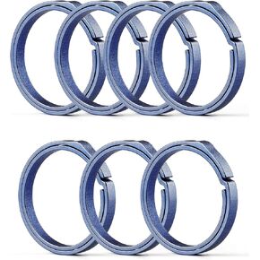 TISUR Titanium Key Rings for Keychain, Side-Pushing Key Chain Rings Split Keyring Heavy Duty Keychain Rings Bulk in Kuwait