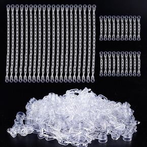 Chain Link Rope Accessories Pieces - 20pcs 21 Link and 20pcs 5-Link Chain Bricks Bulk Parts Building Block Sets Dark Gray in Kuwait