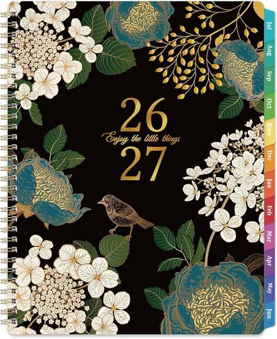 2026 Planner - 2026 Planner Weekly and Monthly ، Jan.2026 - Dec.2026 ، 6.5 "× 8.5" ، Planner 2026 ، 2026 Weekly Monthly Planner مع علامات تبويب خضراء ، ملزمة مزدوجة ، جيب خلفي in Kuwait