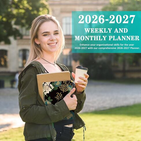 2026 Planner - 2026 Planner Weekly and Monthly ، Jan.2026 - Dec.2026 ، 6.5 "× 8.5" ، Planner 2026 ، 2026 Weekly Monthly Planner مع علامات تبويب خضراء ، ملزمة مزدوجة ، جيب خلفي in Kuwait
