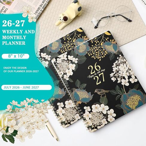 2026 Planner - 2026 Planner Weekly and Monthly ، Jan.2026 - Dec.2026 ، 6.5 "× 8.5" ، Planner 2026 ، 2026 Weekly Monthly Planner مع علامات تبويب خضراء ، ملزمة مزدوجة ، جيب خلفي in Kuwait