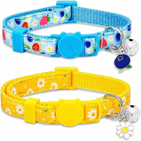 Valentine Holiday Cat Collar with Bell, 3 Pack Breakaway Kitty Kitten Heart Collar for Boys Girls Male Females in Kuwait