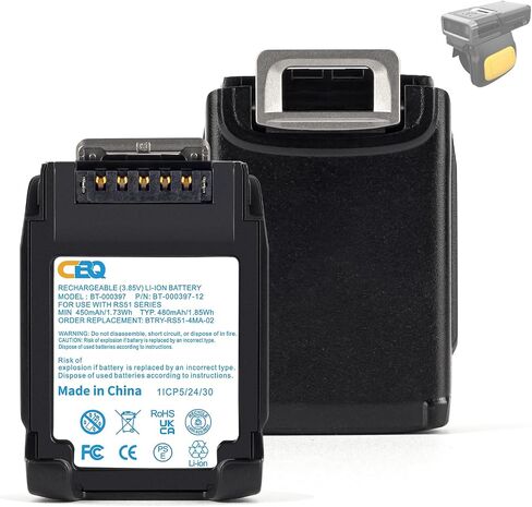 25PCS Replacement Battery for Zebra RS5100 RS6100 Bluetooth Ring Scanner, 3.85V 480mAh 1.85Wh Compatible with RS51 RS5100 RSBT5 RS61 RS6100 RS61B0 RS61C0 RS51B0 RS51C0 Scanners in Saudi Arabia