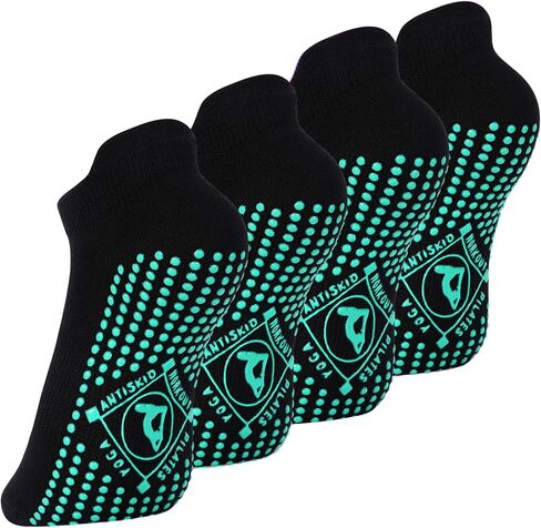 ELUTONG Pilates Non Slip Grip Socks for Women 1-4 Pairs Yoga Barre Ballet Workout Hospital Grippy Sock in Kuwait